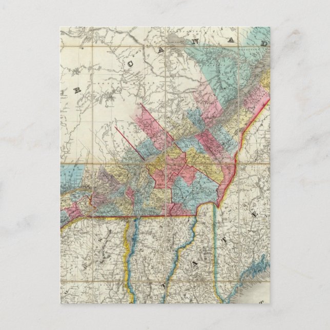 Postal Mapa De Las Provincias De Canadá (Anverso)