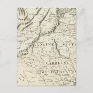 Postal Mapa de las provincias meridionales de los Estados
