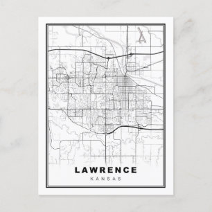 Postal Mapa de Lawrence