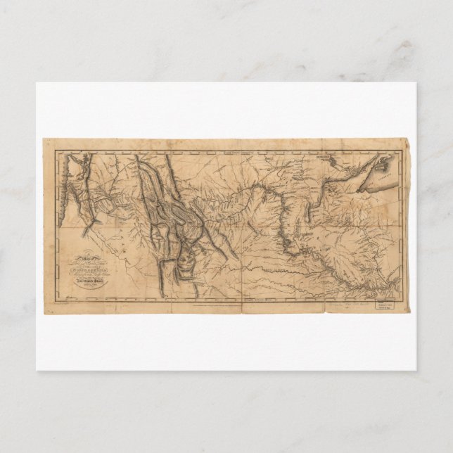 Postal Mapa de Lewis y Clark en América Occidental 1814 (Anverso)