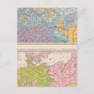 Postal Mapa de lluvias de Alemania