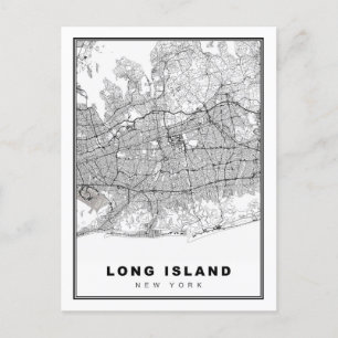 Postal Mapa de Long Island