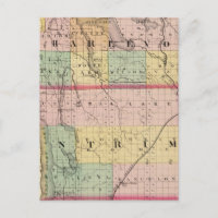 Mapa de los condados de Charlevoix y Antrim, Michi