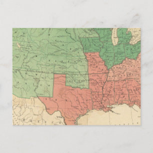 Postal Mapa de los Estados Unidos 2