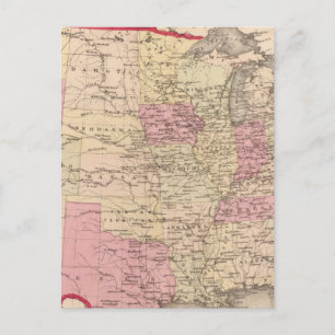 Postal Mapa de los Estados Unidos 5