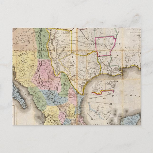 Postal Mapa de los Estados Unidos de México (Anverso)