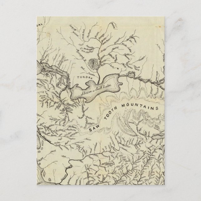 Postal Mapa De Los Nuevos Campos De Oro De Alaska (Anverso)