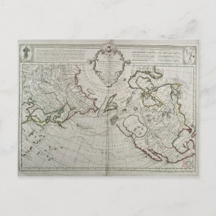 Postal Mapa de los nuevos descubrimientos