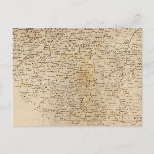 Postal Mapa de los Países Bajos por Arrowsmith (Anverso)