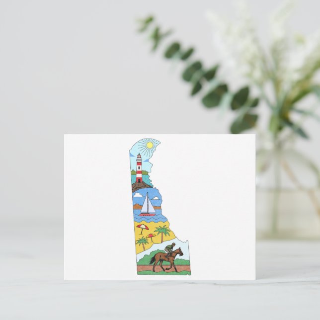 Postal Mapa De Los Parques Nacionales De Delaware Sea Bea (Anverso de pie)