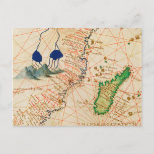 Postal Mapa de Madagascar