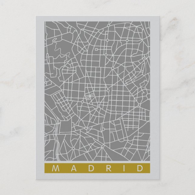 Postal mapa de Madrid (Anverso)