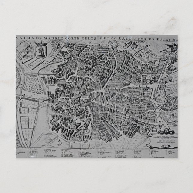Postal Mapa de Madrid (Anverso)