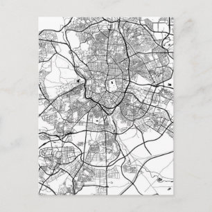 Postal Mapa de Madrid España