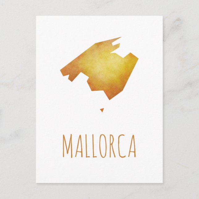 Postal Mapa de Mallorca (Anverso)