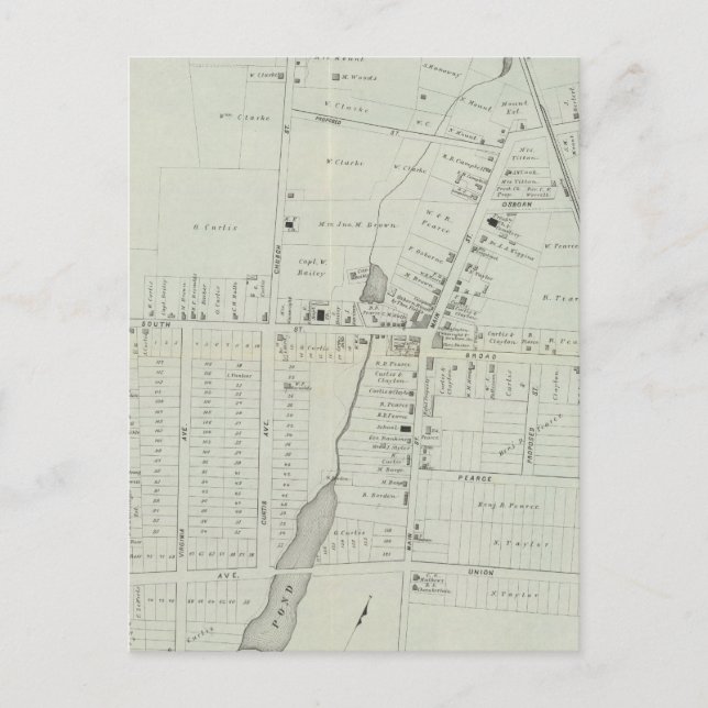 Postal Mapa de Manasquan, New Jersey (Anverso)