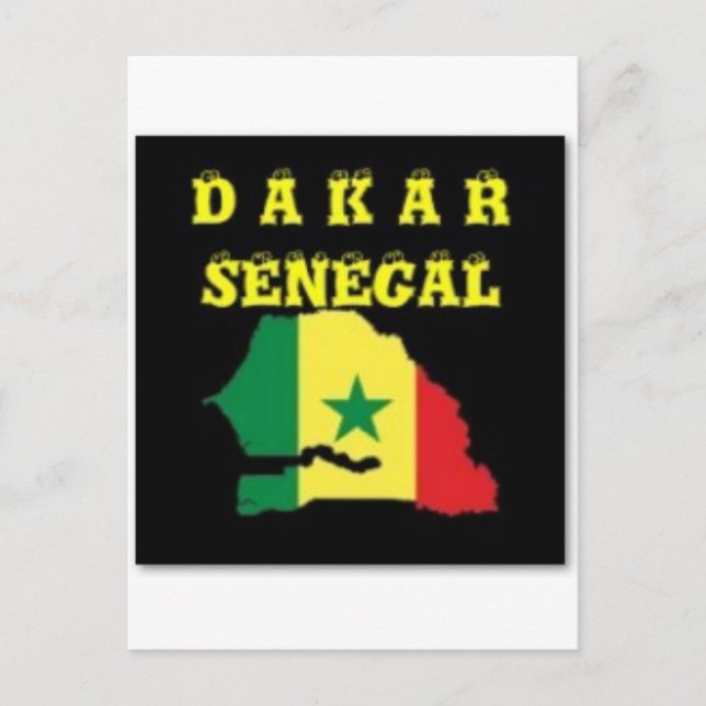 POSTAL MAPA DE MAPA SENEGAL (DAKAR), CAMISETA Y ETC (Anverso)