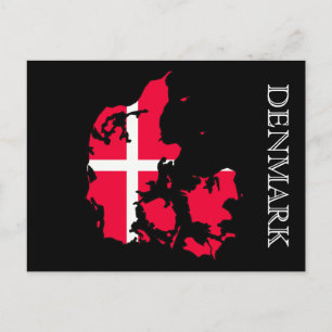 Postal mapa de marca de denmark
