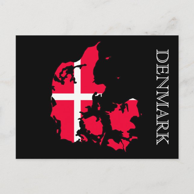 Postal mapa de marca de denmark (Anverso)