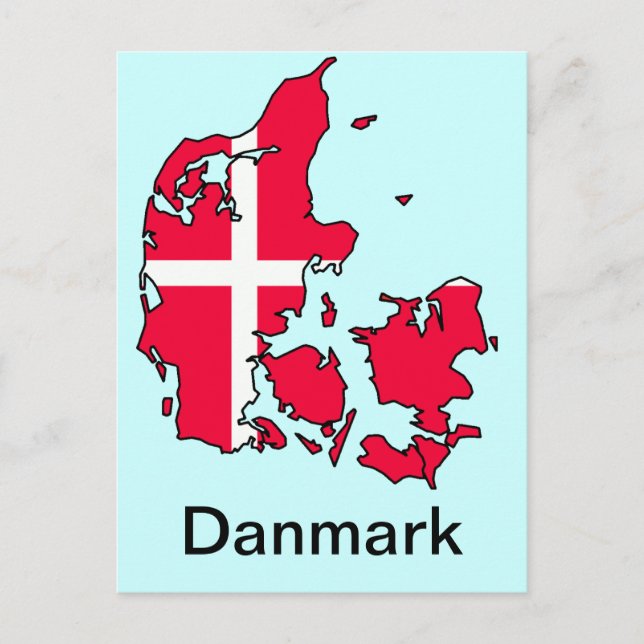 Postal mapa de marca de denmark (Anverso)