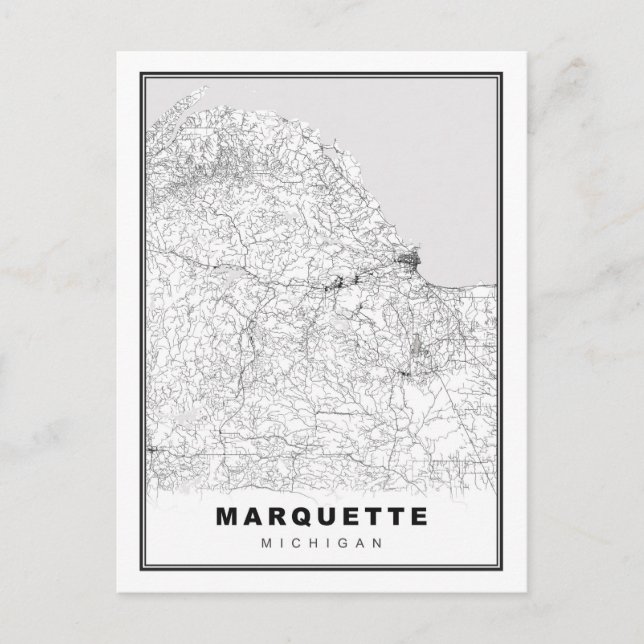 Postal Mapa de Marquette (Anverso)