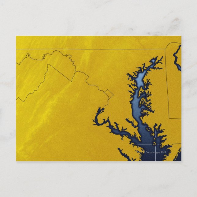 Postal Mapa de Maryland 4 (Anverso)