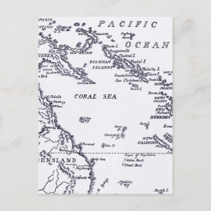 Postal Mapa de Melanesia