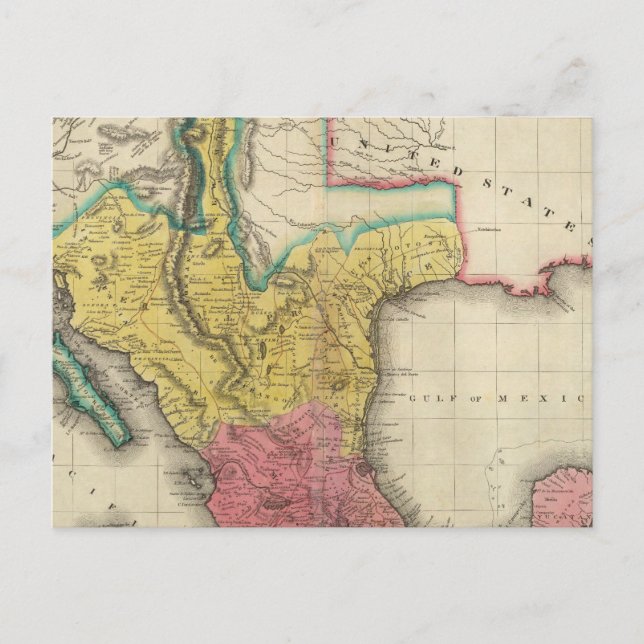 Postal Mapa De México (Anverso)