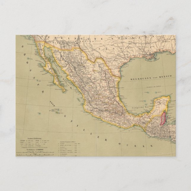 Postal Mapa de México (Anverso)