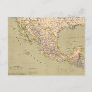 Postal Mapa de México