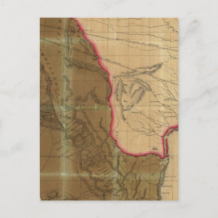 Postal Mapa de México mostrando el lugar de la guerra