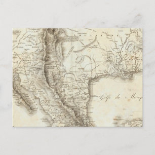 Postal Mapa de México y países vecinos