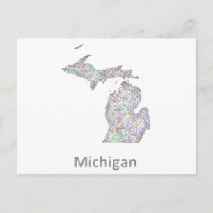 Postal Mapa de Michigan