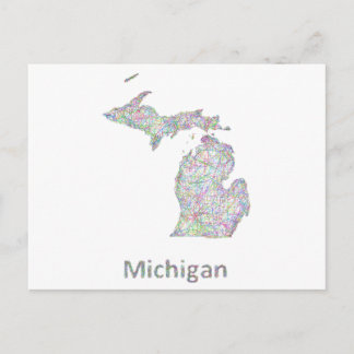 Postal Mapa de Michigan