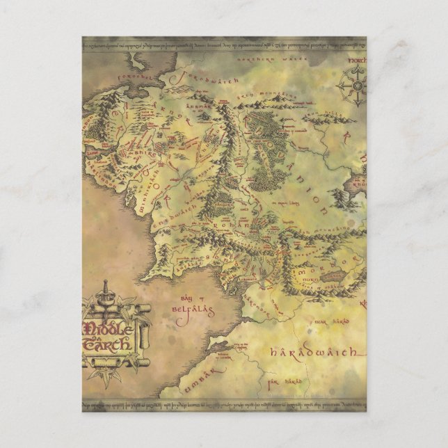 Postal Mapa de MIDDLE EARTH™ #2 (Anverso)