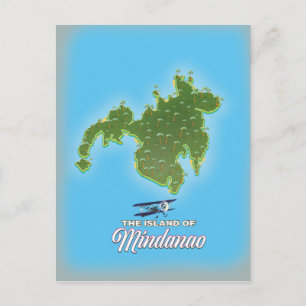 Postal Mapa de Mindanao