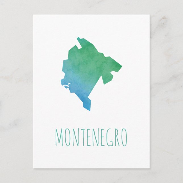 Postal Mapa de Montenegro (Anverso)