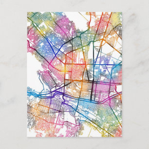 Postal Mapa de Monterrey Ciudad de México