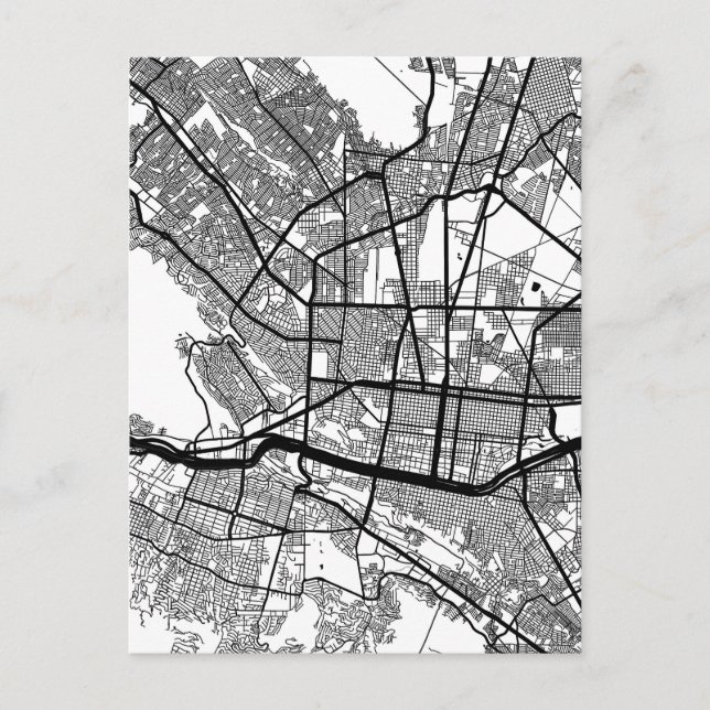 Postal Mapa de Monterrey Ciudad de México (Anverso)