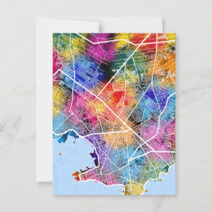 Postal Mapa de Montevideo Uruguay