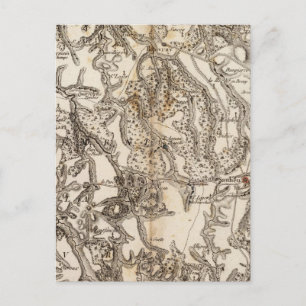 Postal Mapa de Morvan Atlas