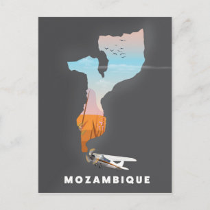 Postal Mapa de Mozambique