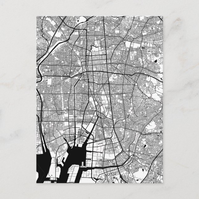 Postal Mapa de Nagoya Japón (Anverso)