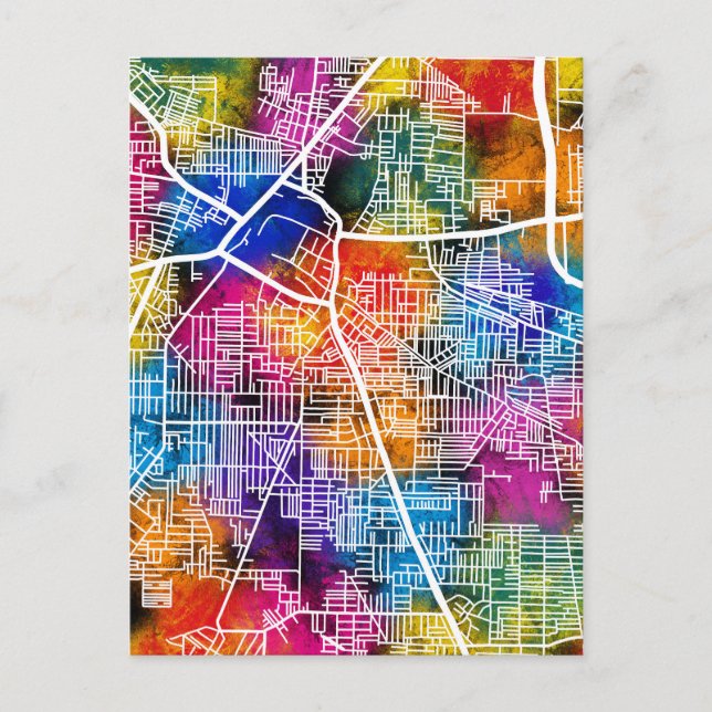 Postal Mapa de Najafgarh en Delhi (Anverso)