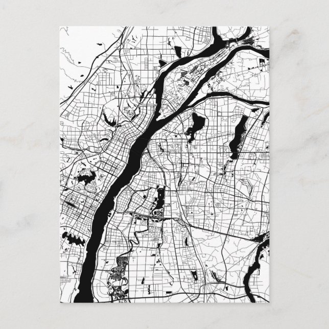 Postal Mapa de Nanchang China (Anverso)
