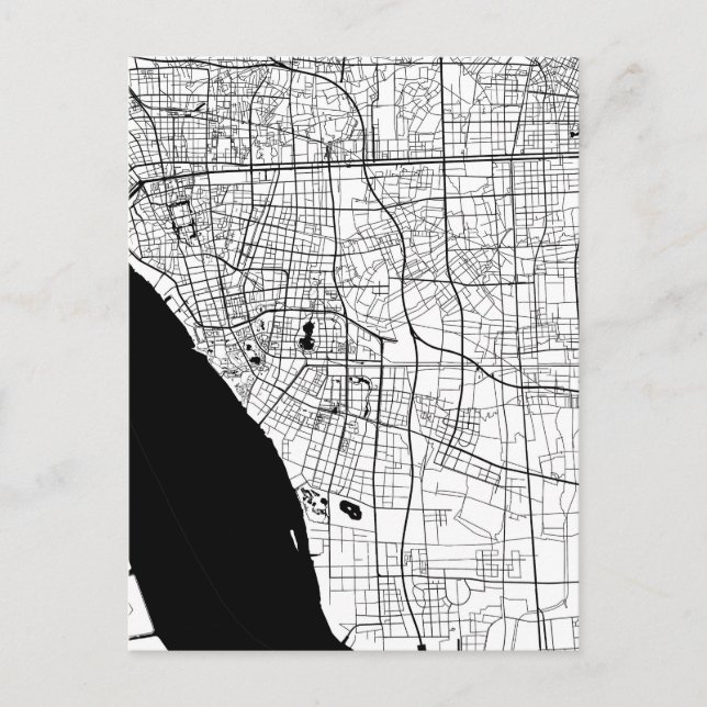 Postal Mapa de Nantong China (Anverso)