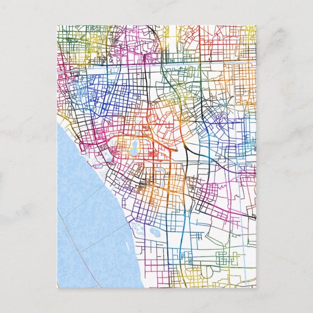 Postal Mapa de Nantong China (Anverso)