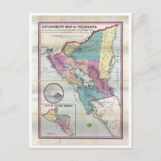 Postal Mapa de Nicaragua (1856)