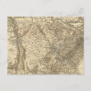 Postal Mapa de Norteamérica