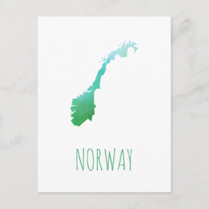 Postal Mapa de Noruega